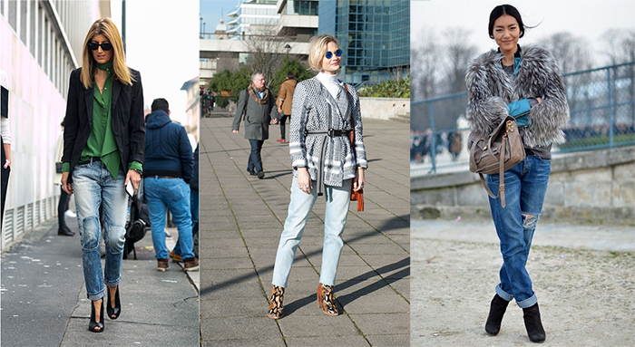 Обувь в сочетании с джинсами в модном сезоне осень - зима 2016