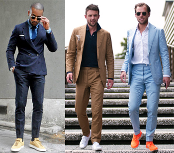 Мужские кроссовки с классическим костюмом - быть или не быть?